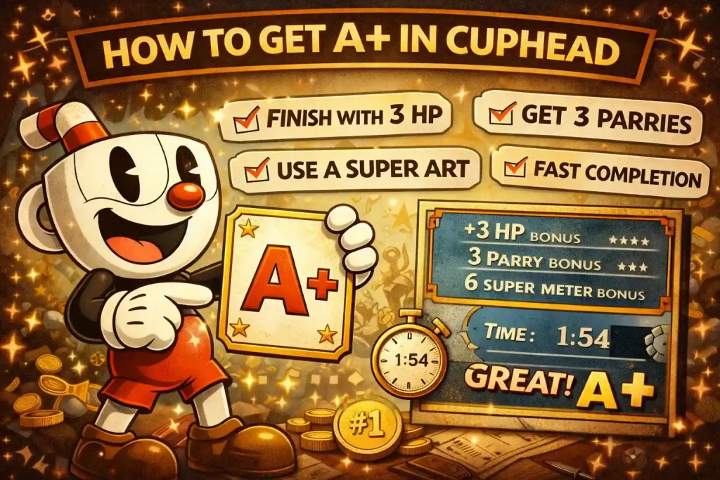 Cuphead A+ Score Conditions