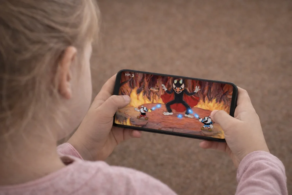 Playing Cuphead with Touch Controls